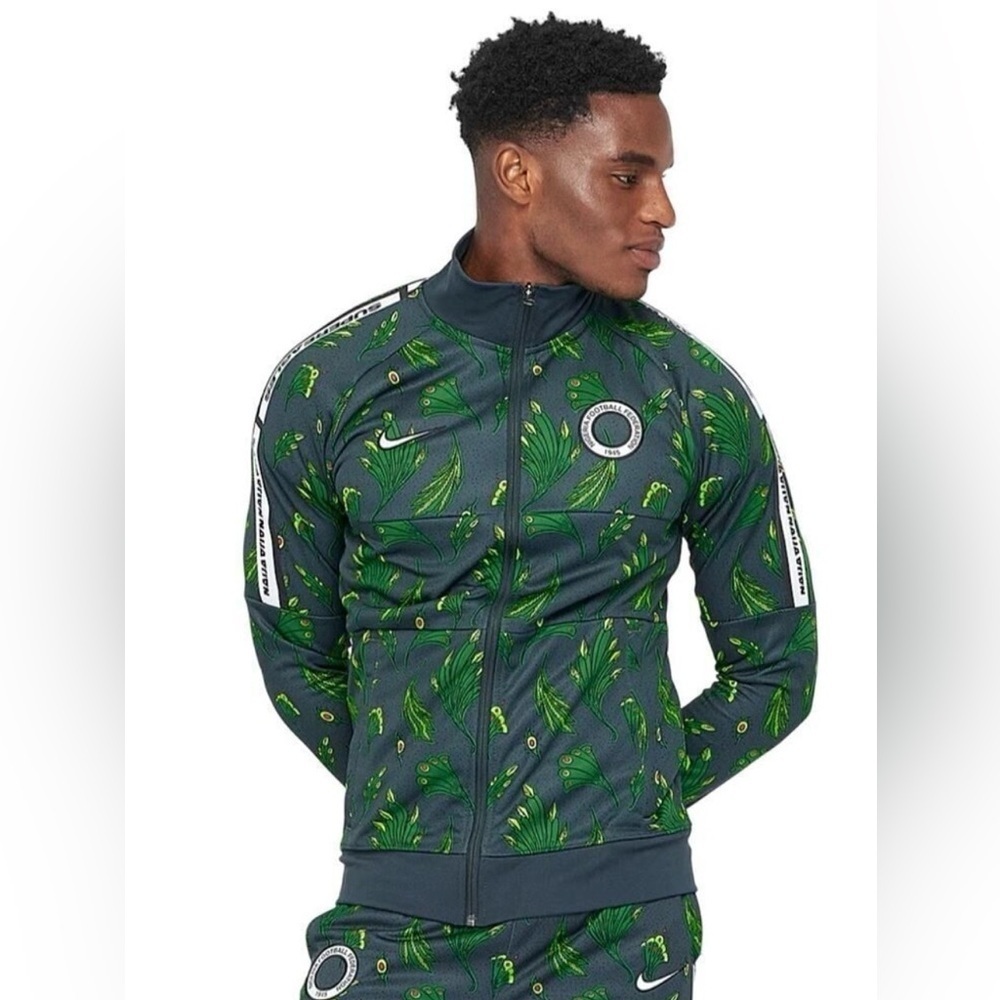 NIKE S Nigeria Super Eagles Soccer 2020-2021 green men super rare track jacket